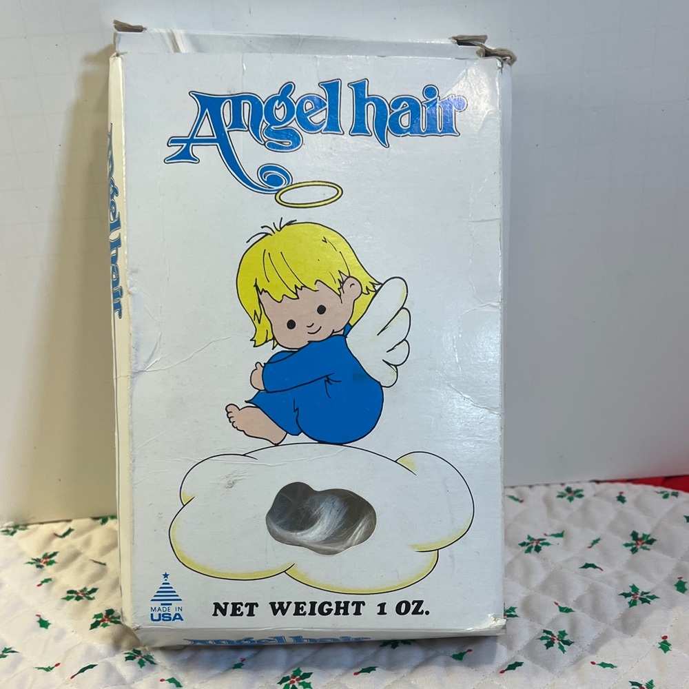 Vintage Boxes of Angel Hair Spun Glass Christmas Trim 1 oz by Union Wadding-FS